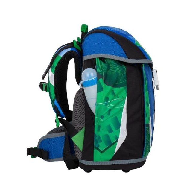 Školská aktovka/batoh pre chlapcov Bagmaster POLO 7 B BLUE/GREEN/BLACK