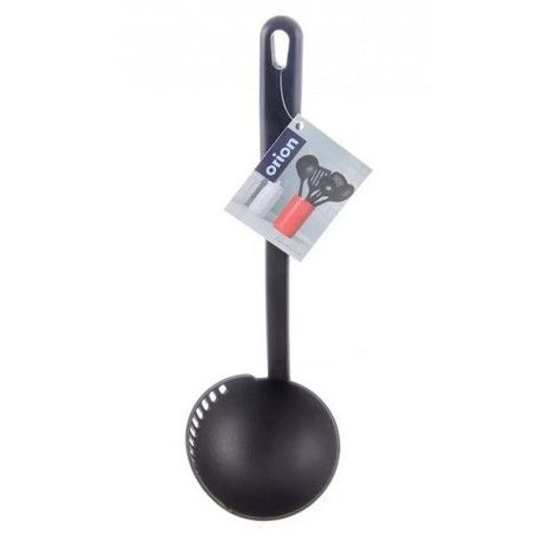 naběračka 30,5cm, d15cm s cedníkem, černá, do 200°C, PP, PBT plast