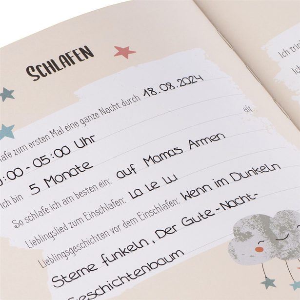 Deník miminka TO THE MOON 22x29 cm, 46 stran (v němčině)