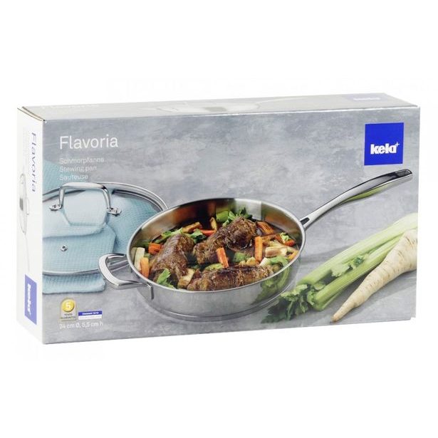 KELA Pánev s poklicí nerez 18/10 FLAVORIA 24 cm KL-10185