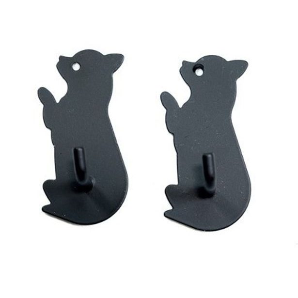 háček- 2ks-KOČKA-ČERNÝ kov, samolep.