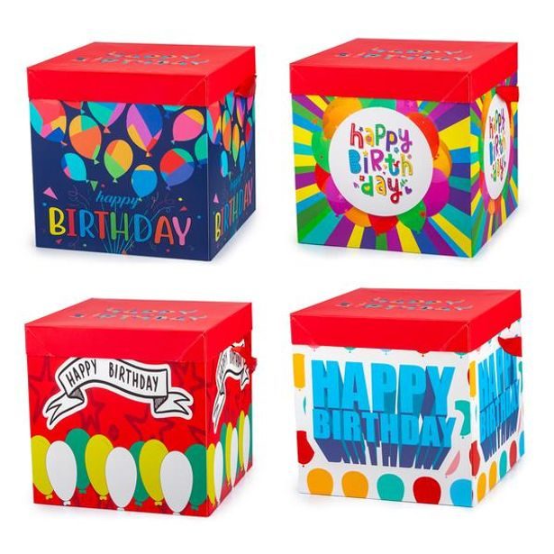 TORO KRABICE DÁRKOVÁ SE STUHOU 22X22X22CM 4ASSORT_hamashop