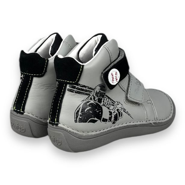 Dětské kožené boty, Ponte20 - Šedé