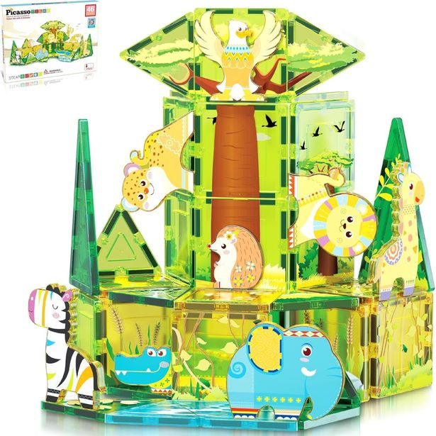 Picasso stavebnice Safari Set s 8 zvířaty