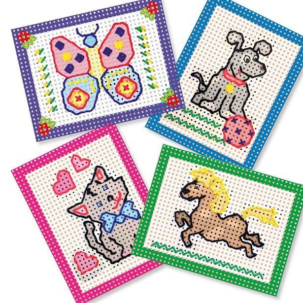 Vyšívací souprava s barevnými předlohami