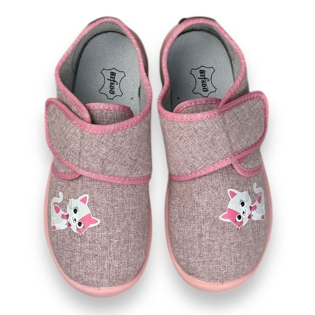 Dívčí BAREFOOT domácí obuv Befado Softer - Kočka