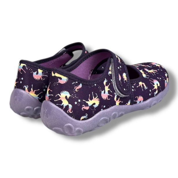Superfit dívčí balerínky fialové 1-800283-8550 – přezůvky do školy - Unicorn