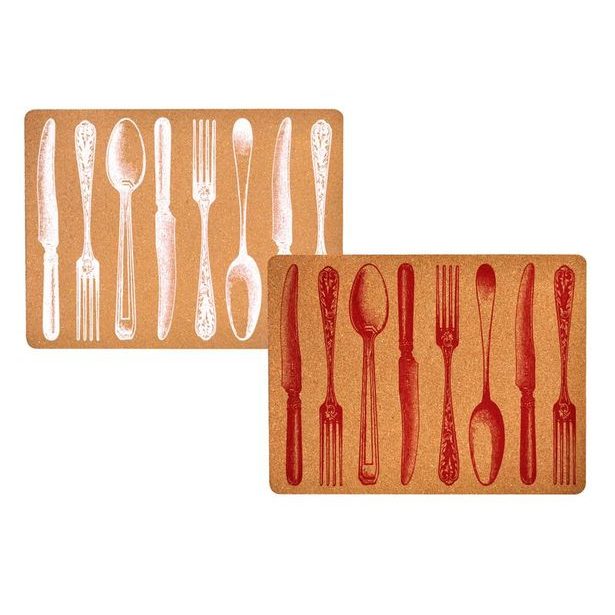 TORO PROSTÍRÁNÍ "PŘÍBORY" 40X30CM, ASSORT BÍLÁ/ČERVENÁ_hamashop