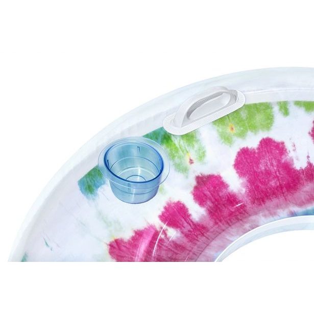 Bestway Nafukovací kruh/křeslo s úchyty Tie Dye, 118x117 cm