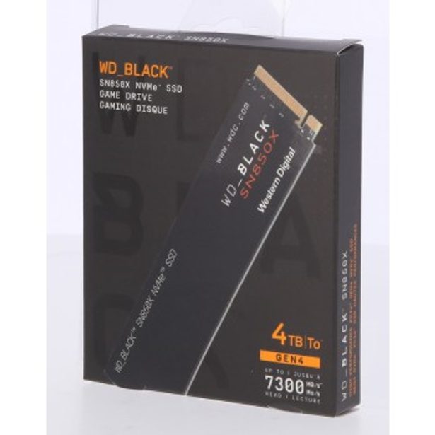 WD BLACK SN850X PCIe Gen 4 Gaming SSD 4 TB