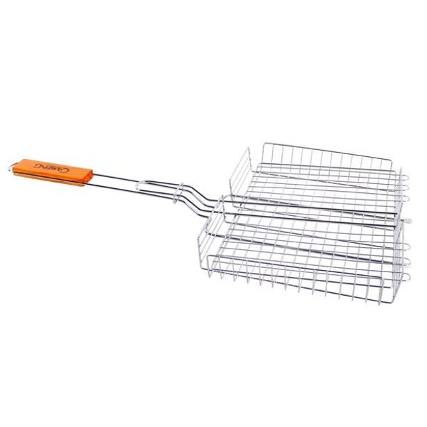 TORO GRILOVACÍ ROŠT S DŘEVĚNOU RUKOJETÍ 600x310x240x50MM_hamashop