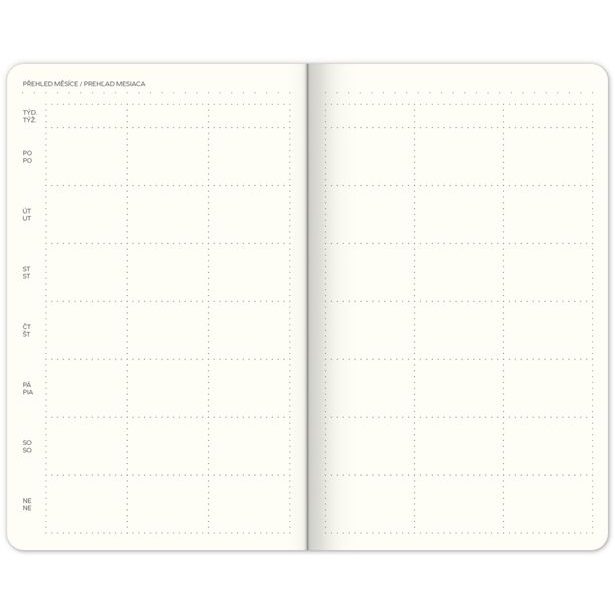 Týdenní nedatovaný diář My Bullet Planner, 13 × 21 cm CZ/SK