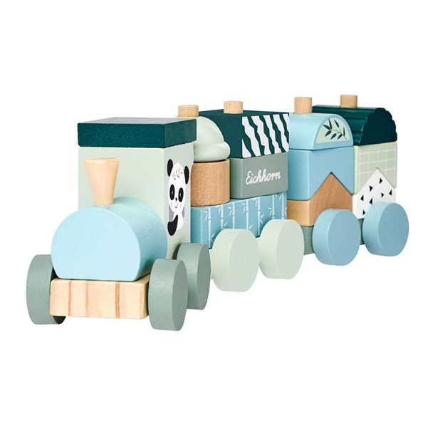 Panda Dřevěný vláček skládačka