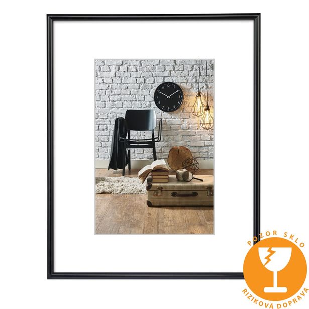 Hama rámeček plastový SEVILLA, černá, 50x70 cm, průhledný plast