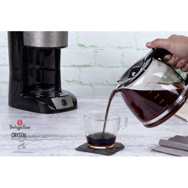 BERLINGERHAUS Kávovar překapávač elektrický Crystal Collection BH-9254