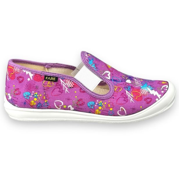 Dětské papuče na gumičku Fare - Fialové