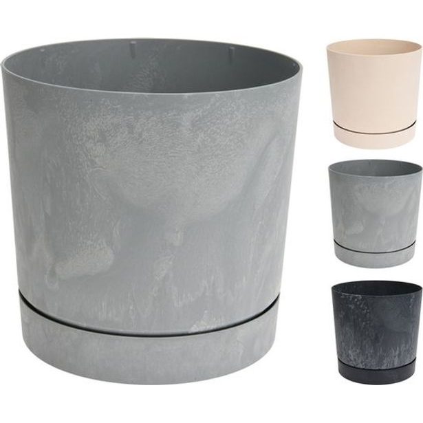 obal květ. d23x23cm, HLADKÝ, 3 barvy, plast