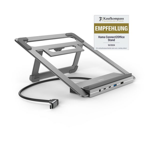 Hama USB-C dokovací stanice a stojan pro notebook Connect2Office Stand, 12 portů