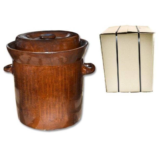 zelák 20l+víko,ucha (27/30cm), KART.OBAL, keramika