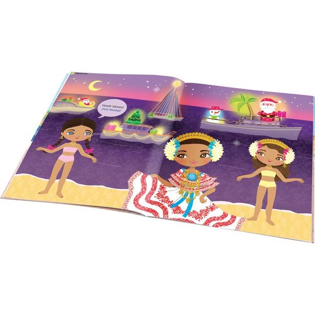 Šaty z celého světa VÁNOCE ─ Kniha samolepek