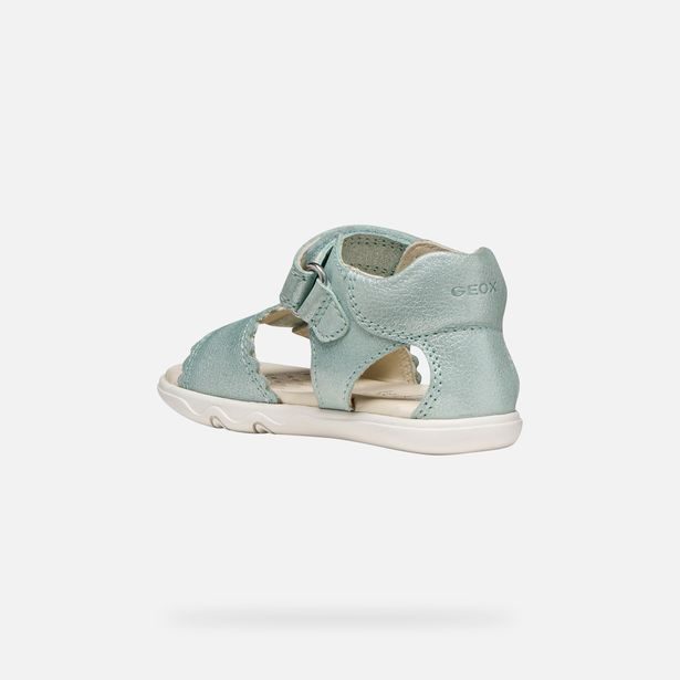 Tyrkysové dívčí barefoot sandály Geox Sandal Steppieup