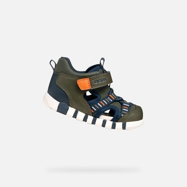 Tmavě modré chlapecké sandály pro první kroky Geox Sandal Iupidoo