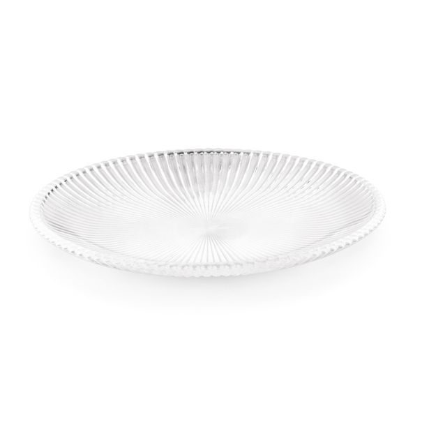 talíř d25cm, mělký, ANASTZJA, vroubk. sklo