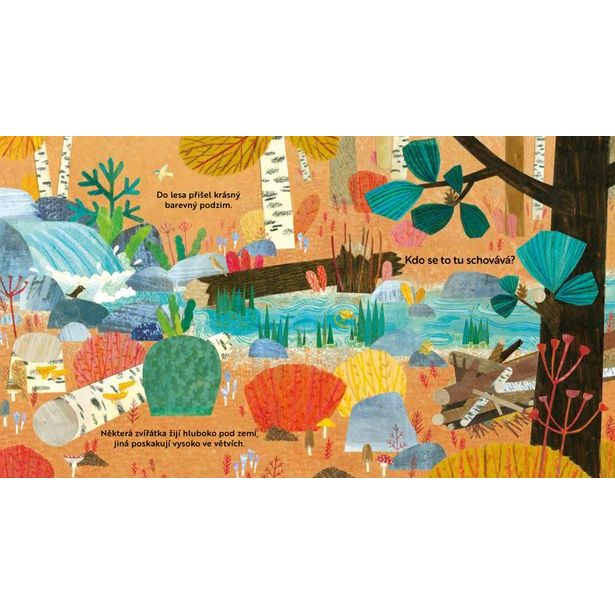 Kdo se to tu schovává? V LESE – Knížka s odklápěcími okénky Baagl