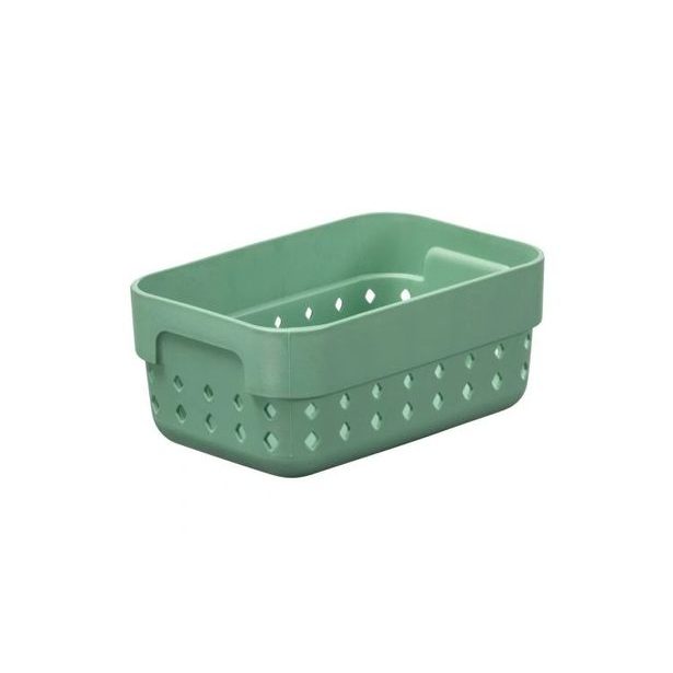 košík SEOUL S-organ., 12x8x5cm-zel.rozmarýn, plast