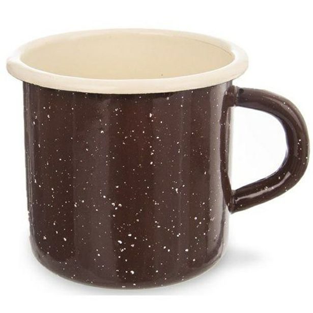 hrnek d 8cm, BROWN, 0,4l, smalt