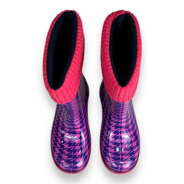 Dětské zateplené holínky Demar HAWAI LUX PRINT - růžová