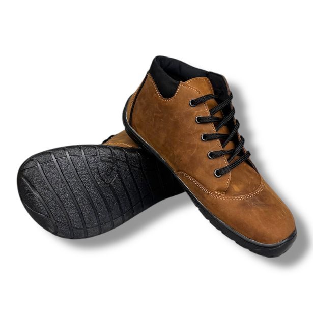 FARE BARE MATEO B5721121 – chlapecké barefoot kotníkové boty z kůže