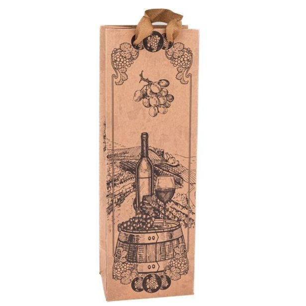 taška na láhev, VÍNO se sudem, papír