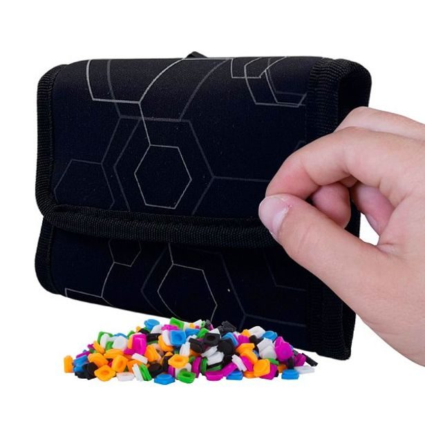 PIXIE CREW PIXIE CREW Pěněženka, černá, Hexa, 50 pixelů mix