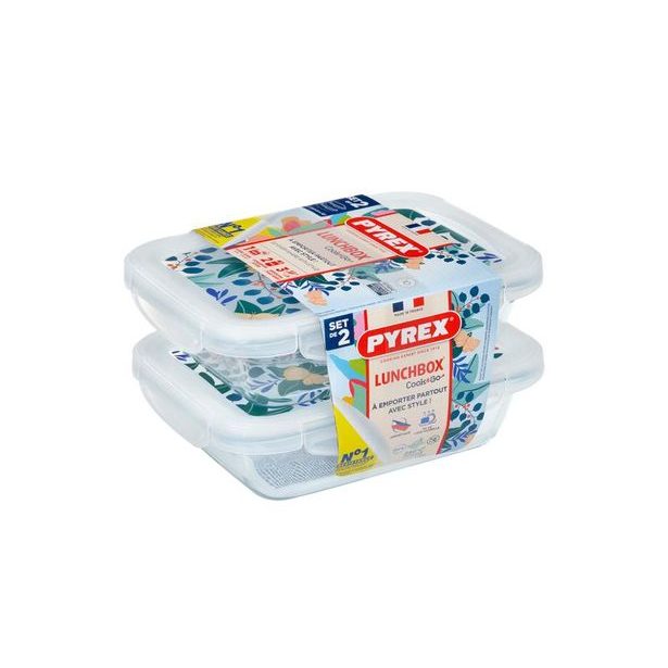 Pyrex SADA OBDÉLNÍKOVÝCH DÓZ PYREX 2X0,8L, SKLO_hamashop