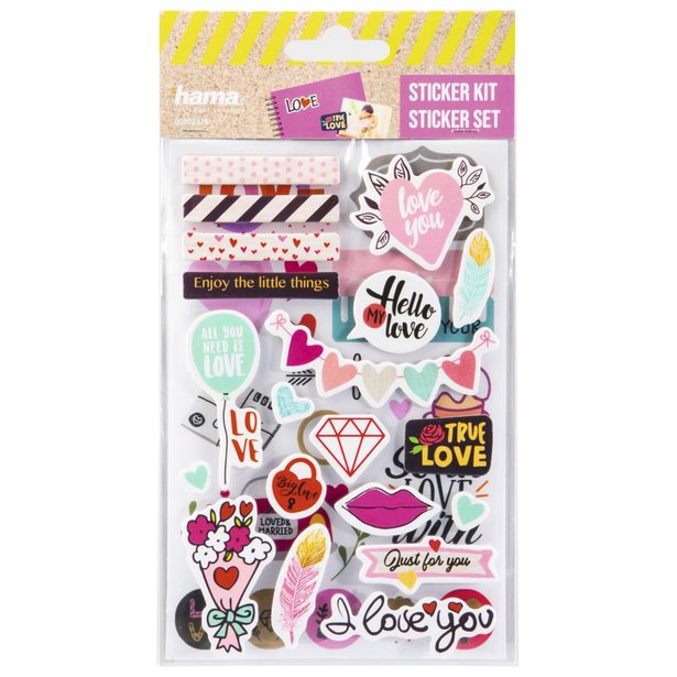 Hama samolepky pro kreativní tvorbu, různé motivy, balení 30 setů (cena je uvedená za 1 set)