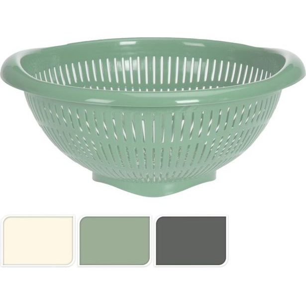 cedník d30x14cm, stojící, 2ucha, 3barvy, plast