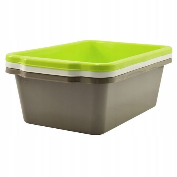 dřez 25,0l hranatý MIX barev, 57,8x37,8x18,7cm, pevný plast