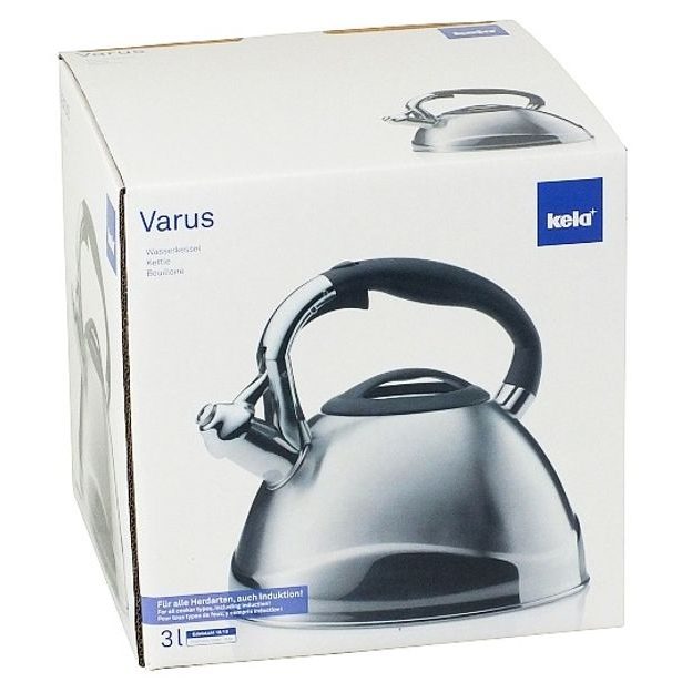 KELA Konvice pískací VARUS, nerez 3 l, stříbrná KL-11655
