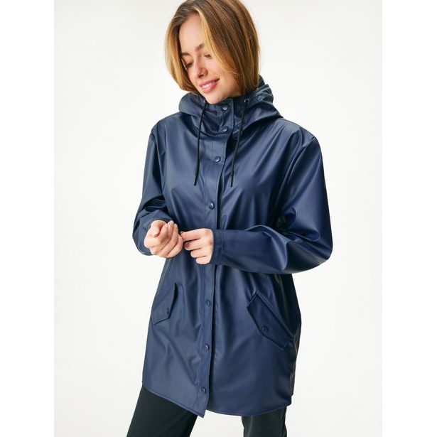 Unuo Dámský nepromokavý kabát bez zateplení, Tm. Modročerná