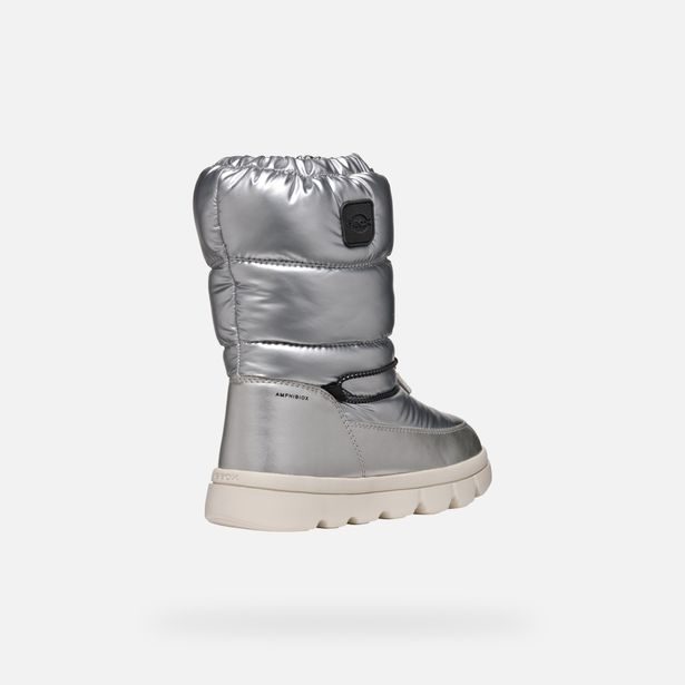 Stříbrná dívčí zimní obuv Geox Willabooa