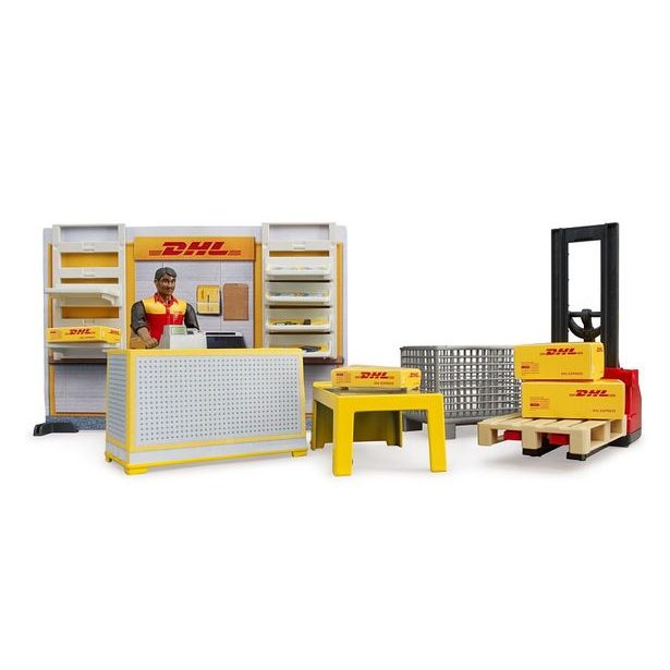 BRUDER bworld - DHL obchod s ručním paletovým vozíkem
