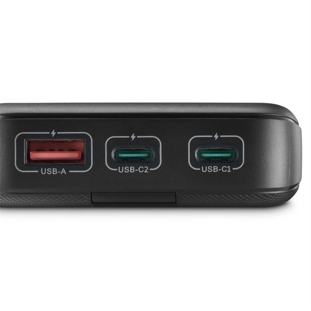 Hama PD 10 powerbanka, 10000 mAh, 3 výstupy: 1x USB-C, 2x USB-A, LED displej, PD, Qualcomm