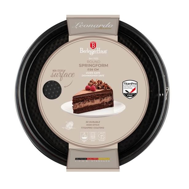 BERLINGERHAUS Forma na dort s nepřilnavým povrchem 2v1 26x6,8 Leonardo Collection BH-7935