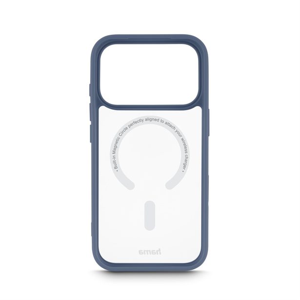 Hama Frame Protect, kryt pro Apple iPhone 17 Pro Max, magnetický, průhledný/modrý