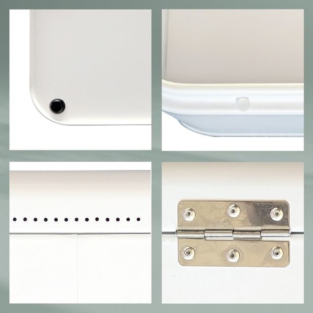 KELA Chlebník Frisca kov, bílá 42,5x22,5x17,5 cm KL-12839