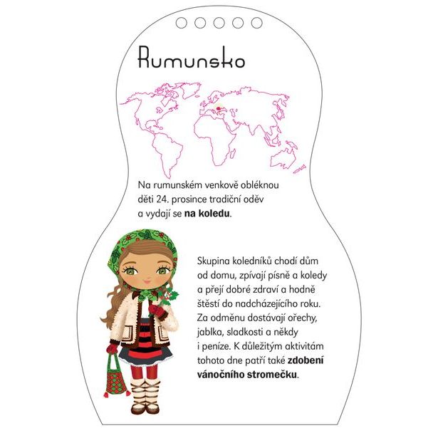 Oblékáme panenky VÁNOCE – Omalovánky