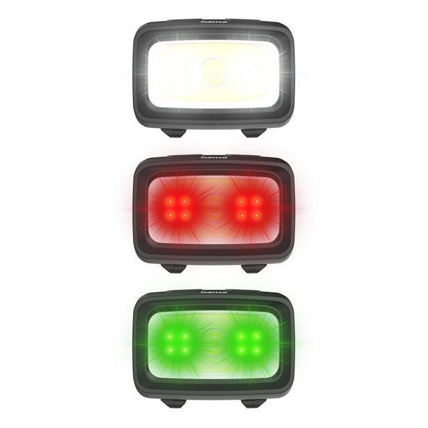 Hama HL350, LED čelovka, COB, svítivost 350 lm, dosvit 60 m, IP44, SOS píšťalka, baterie
