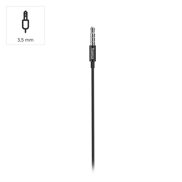 Hama sluchátka s mikrofonem Popply, špunty, černá