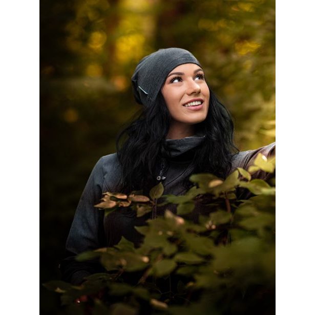 Unuo, Dámský nákrčník z teplákoviny, Grafitová Šedá